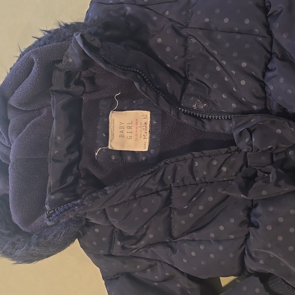 Navy Puffer Jacket - Picture 3 of 6